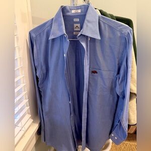 Long Sleeve Peter Millar Dress Shirt w Arkansas Logo